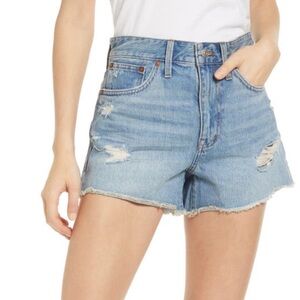 Madewell Relaxed Destructed Denim Short